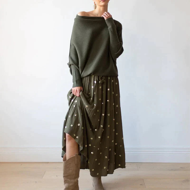 Stilla | Asymmetrisk draperet sweater