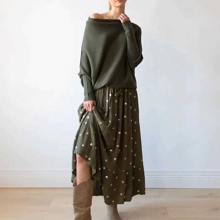 Stilla | Asymmetrisk draperet sweater