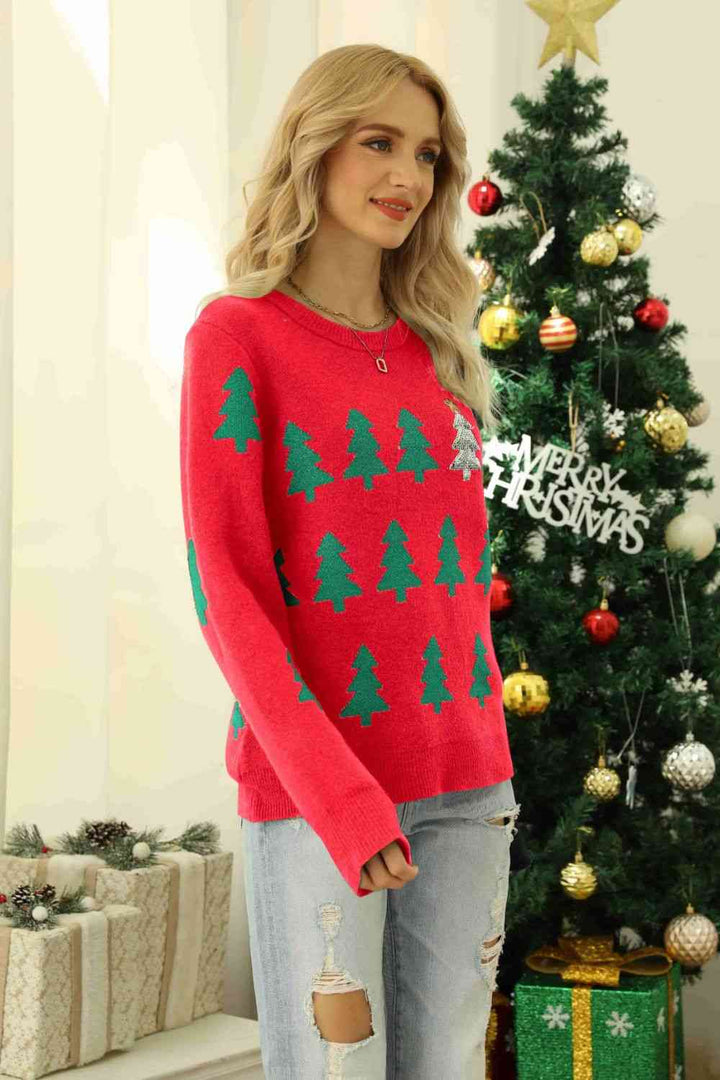 Stilla | Tree Rund Hals Ribbet Trim Sweater