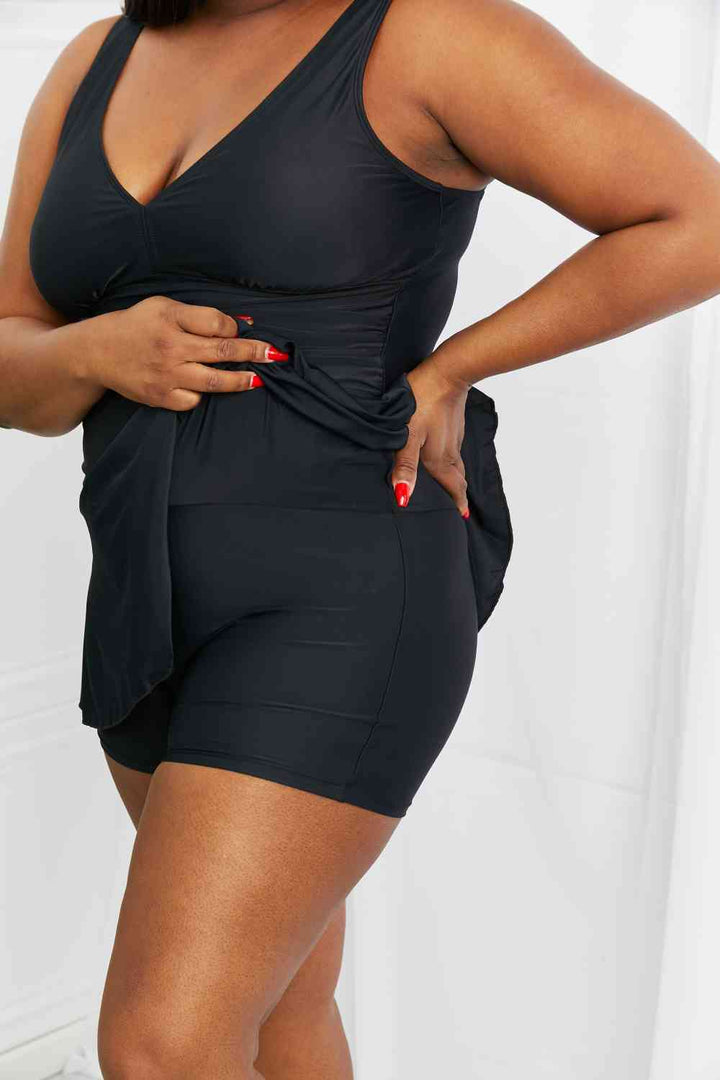 Stilla | West Swim Full Size Clear Waters Swim Dress i Sort