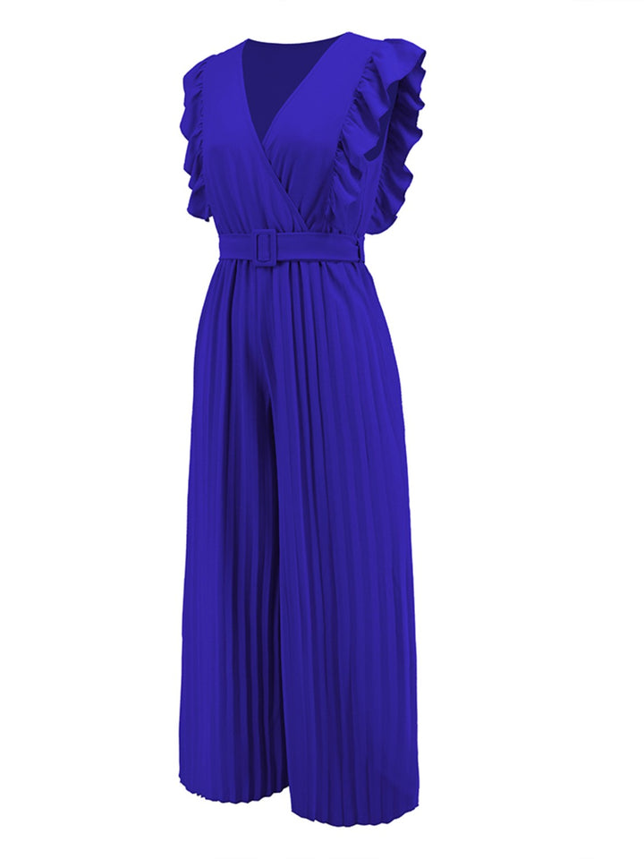 Stilla | Surplice Cap Sleeve Jumpsuit