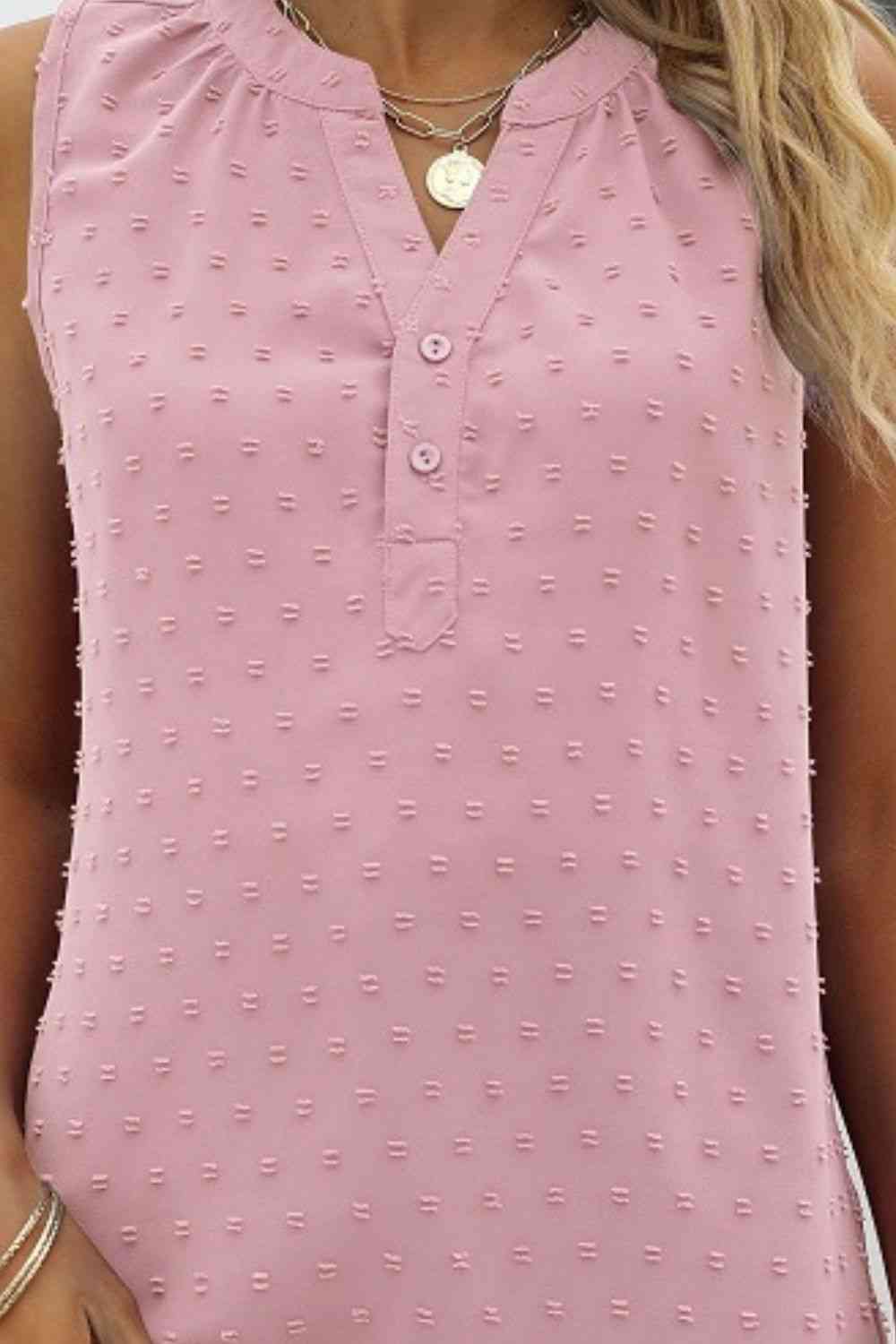 Stilla | Dot Notched Neck Tank