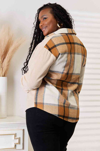 Stilla | Take Plaid Print Dropped Shoulder Shirt