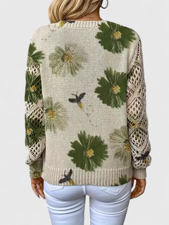 Stilla | Elegant Sweater med Blomsterdesign