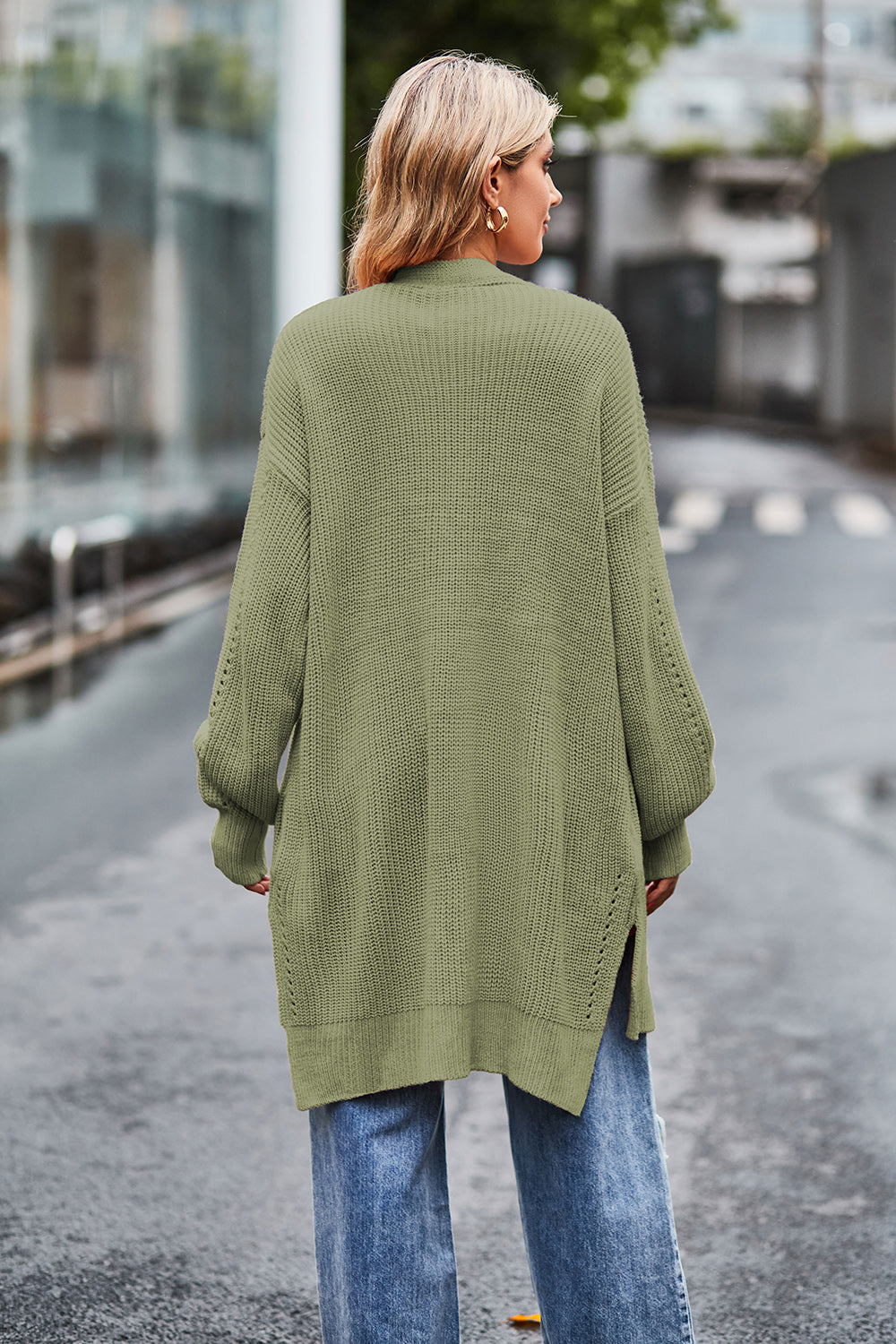 Stilla | Front Dropped Shoulder Longline Cardigan