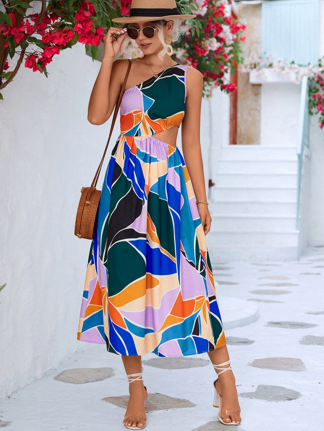 Stilla | Cutout One-Shoulder Without Sleeves Dress
