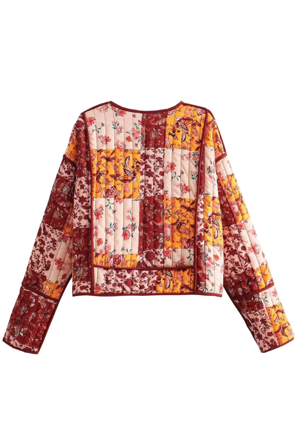 Stilla | Casual kort strikjakke quilted bomuldsjakke