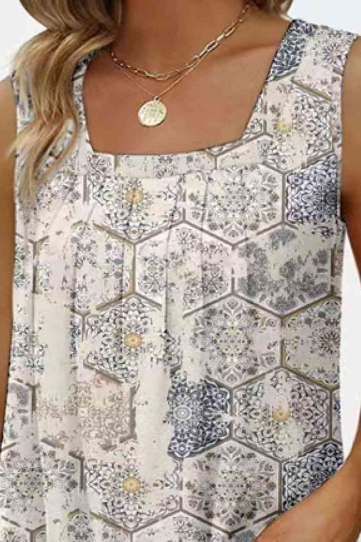 Stilla | Square Hals Buet Kant Tank