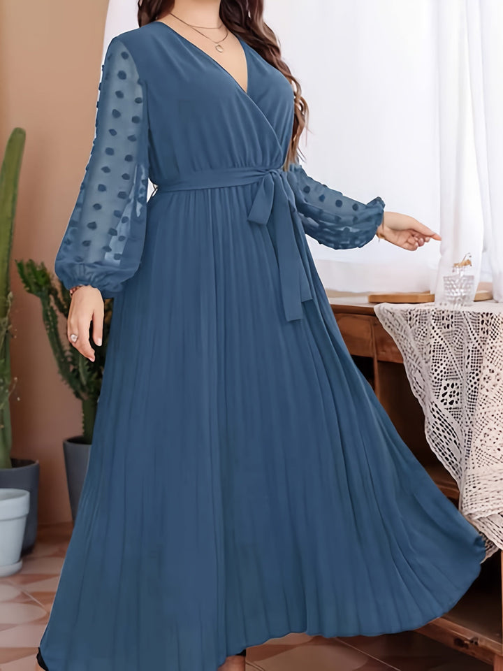 Stilla | Størrelse Swiss Dot Tie Waist Maxi Kjole