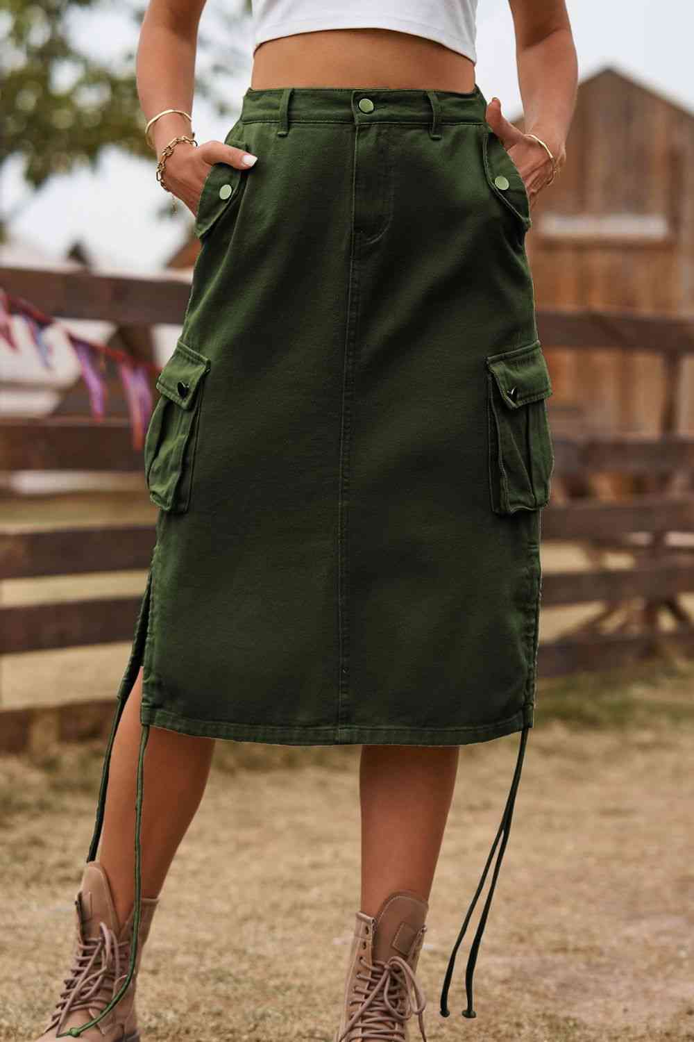 Stilla | Denim Cargo Skirt