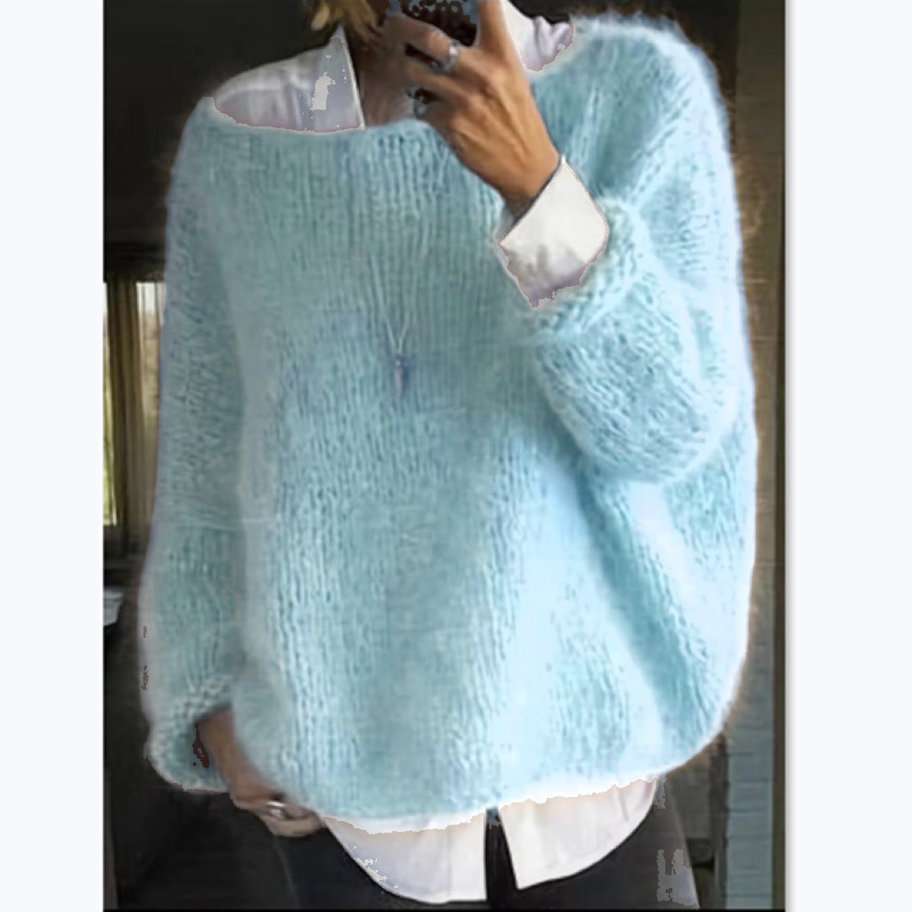 Stilla | Sweater med farvet hals