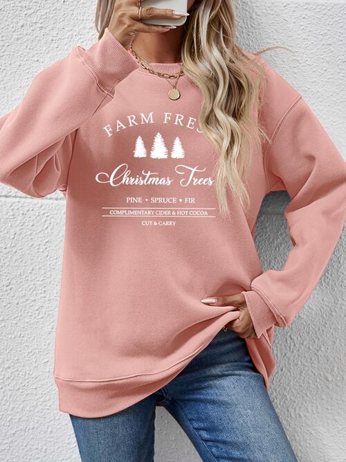Stilla | Rund Hals Droppet Skulder Sweatshirt