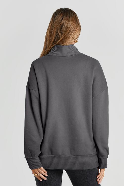 Stilla | Snap Drop Shoulder Langærmet Sweatshirt
