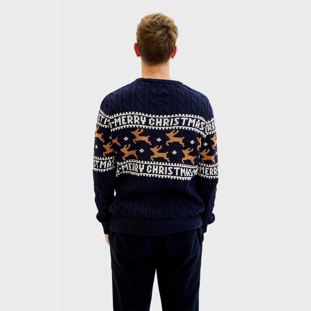 Stilla | Den elegante julesweater Blå Herrer