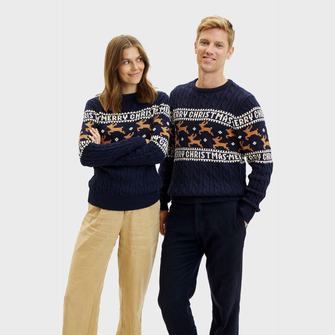 Stilla | Den elegante julesweater Blå Herrer