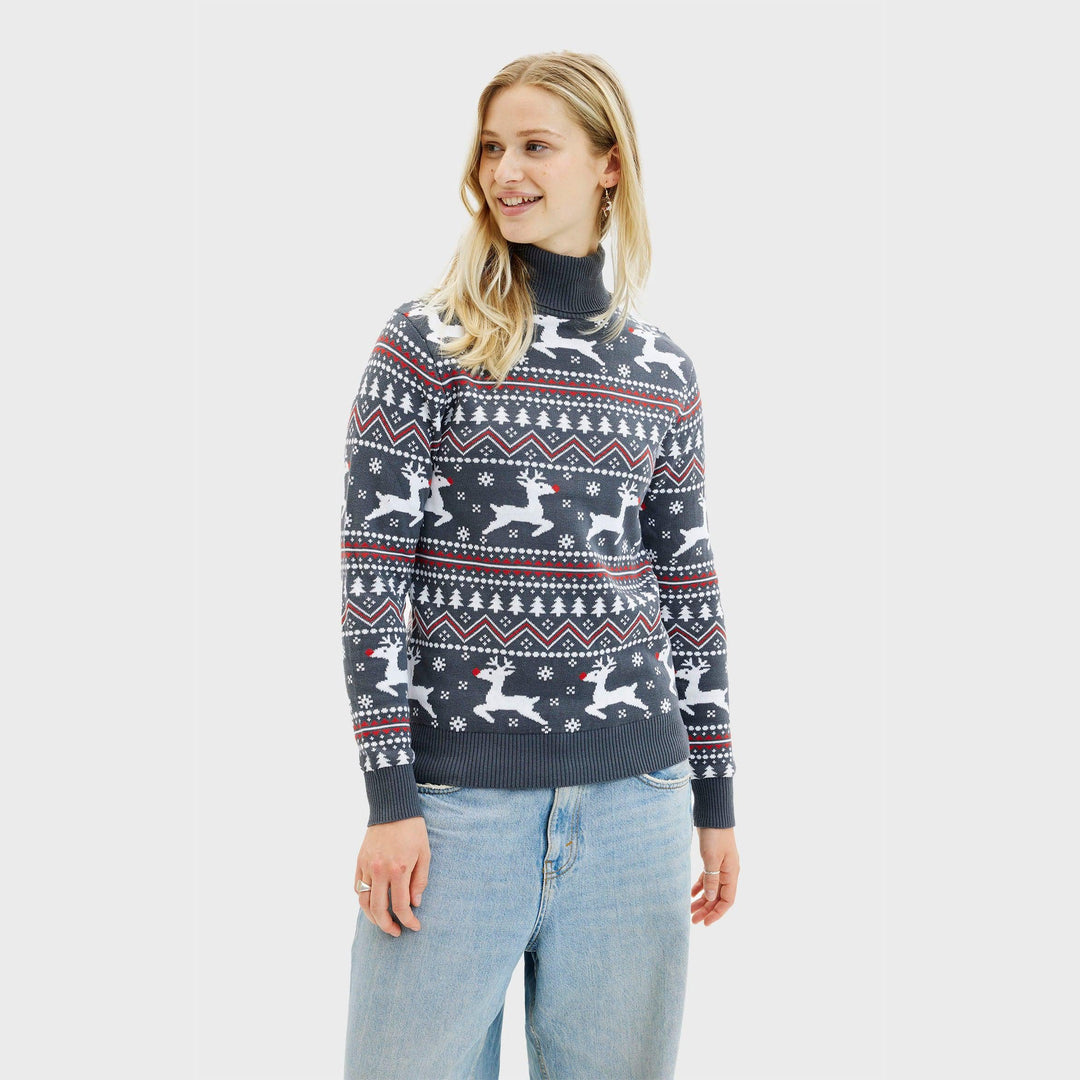 Stilla | Den stilfulde højhalset julesweater til damer