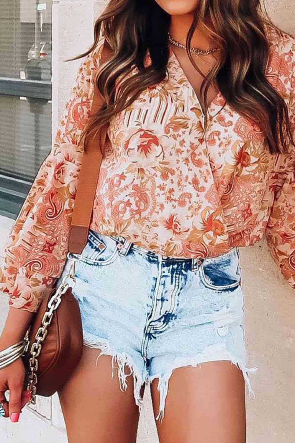 Stilla | Surplice Flare Sleeve Bodysuit