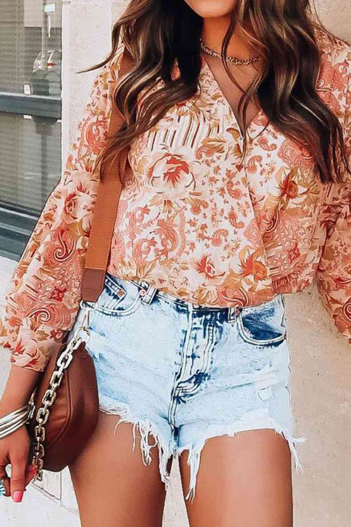 Stilla | Surplice Flare Sleeve Bodysuit