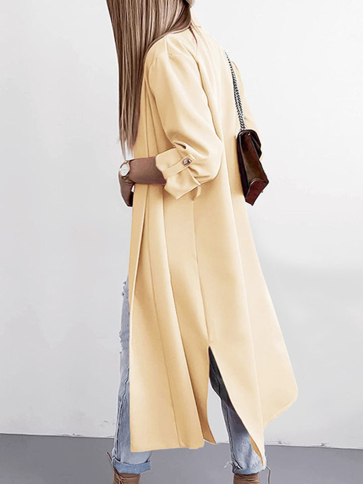 Stilla | Åben Front Rulle-Tab Ærme Trench Coat