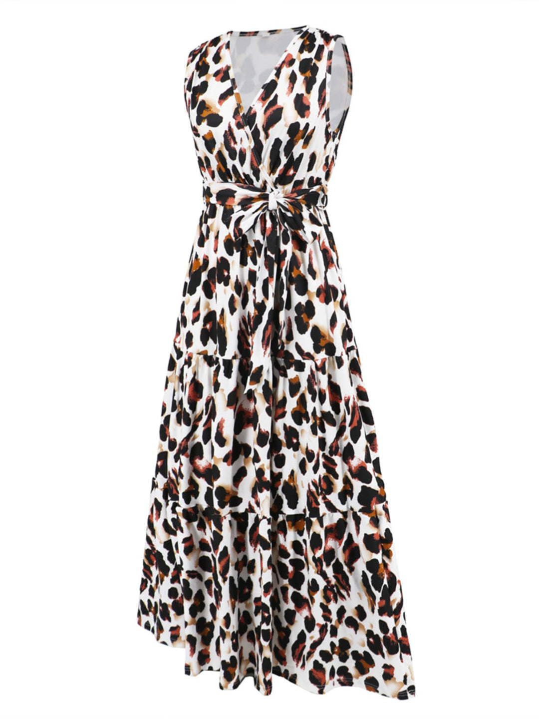 Stilla | Printet Surplice Tiered Tank Kjole