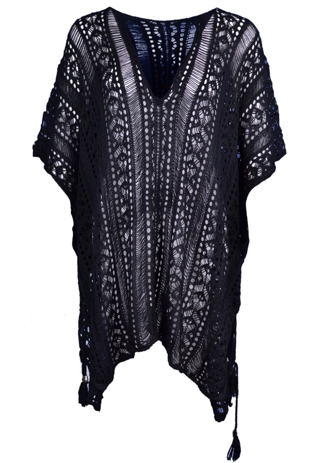 Stilla | V-hals Cover-up Med Frynse