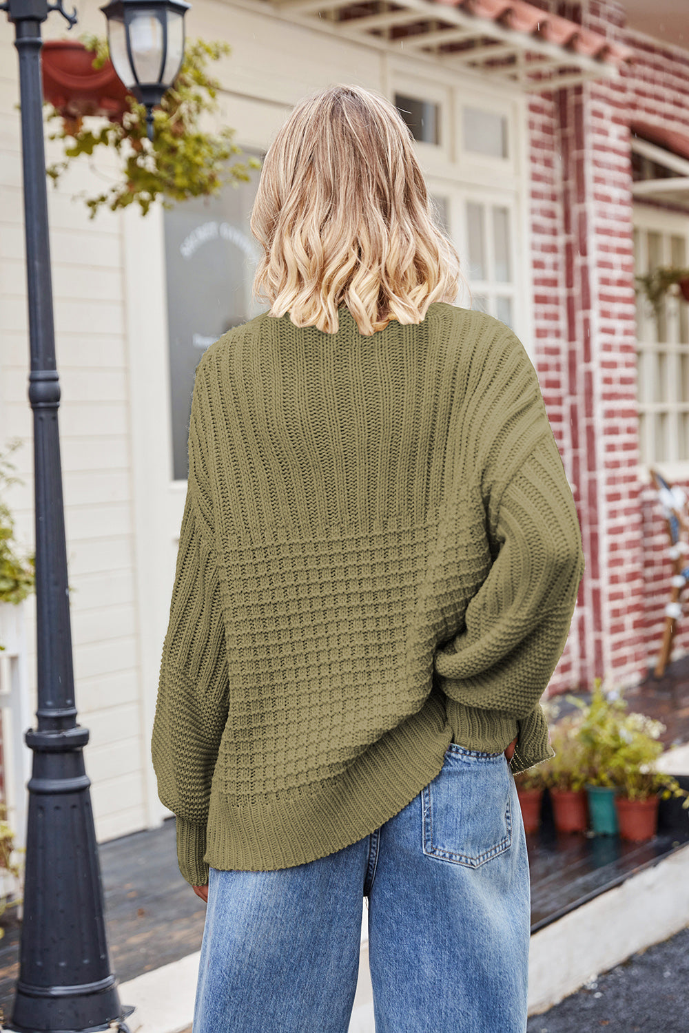 Stilla | Drop Shoulder Lantern Sleeve Sweater