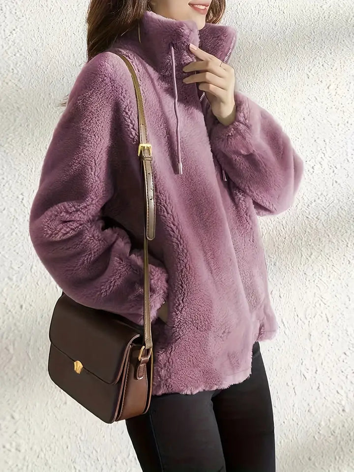 Stilla | Behagelig Pullover Med Lynlås og Snor