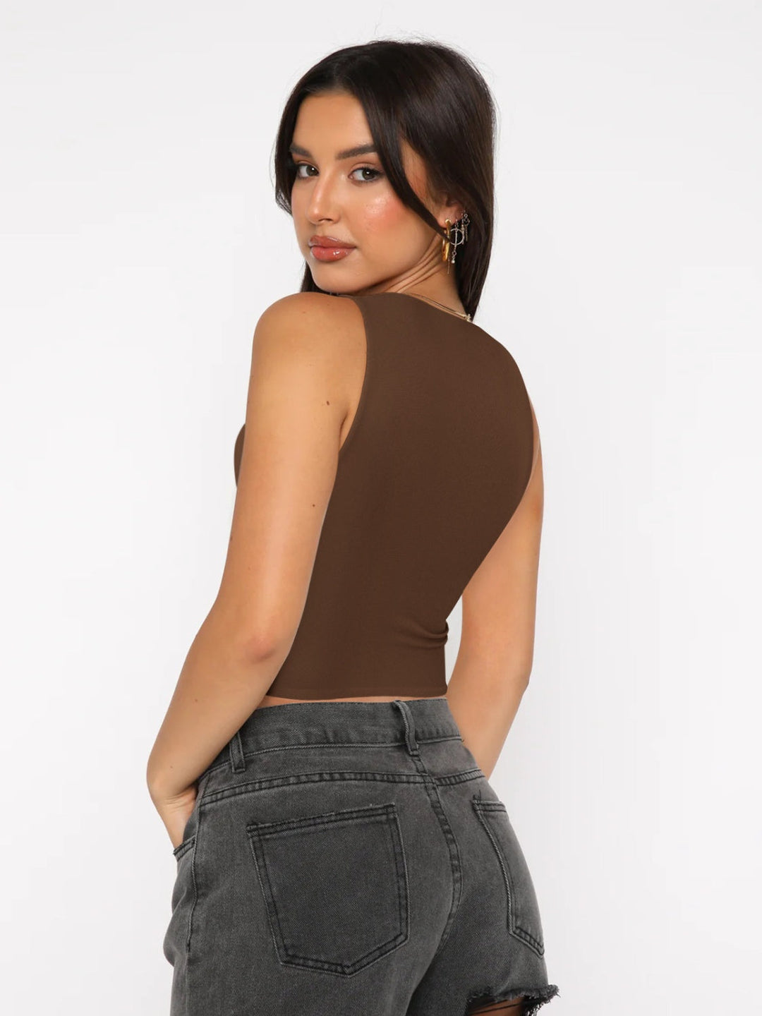 Stilla | V Hals Cropped Tank