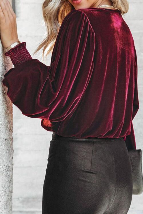 Stilla | Smocked Langærmet Bodysuit
