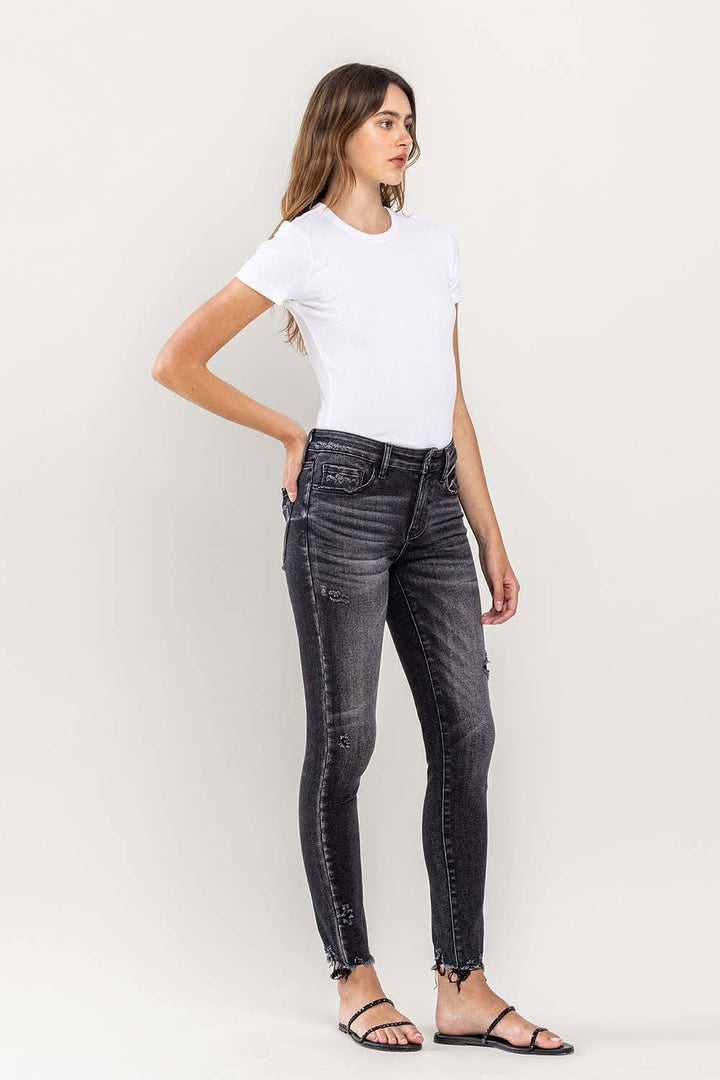 Stilla | Raw Hem Cropped Skinny Jeans