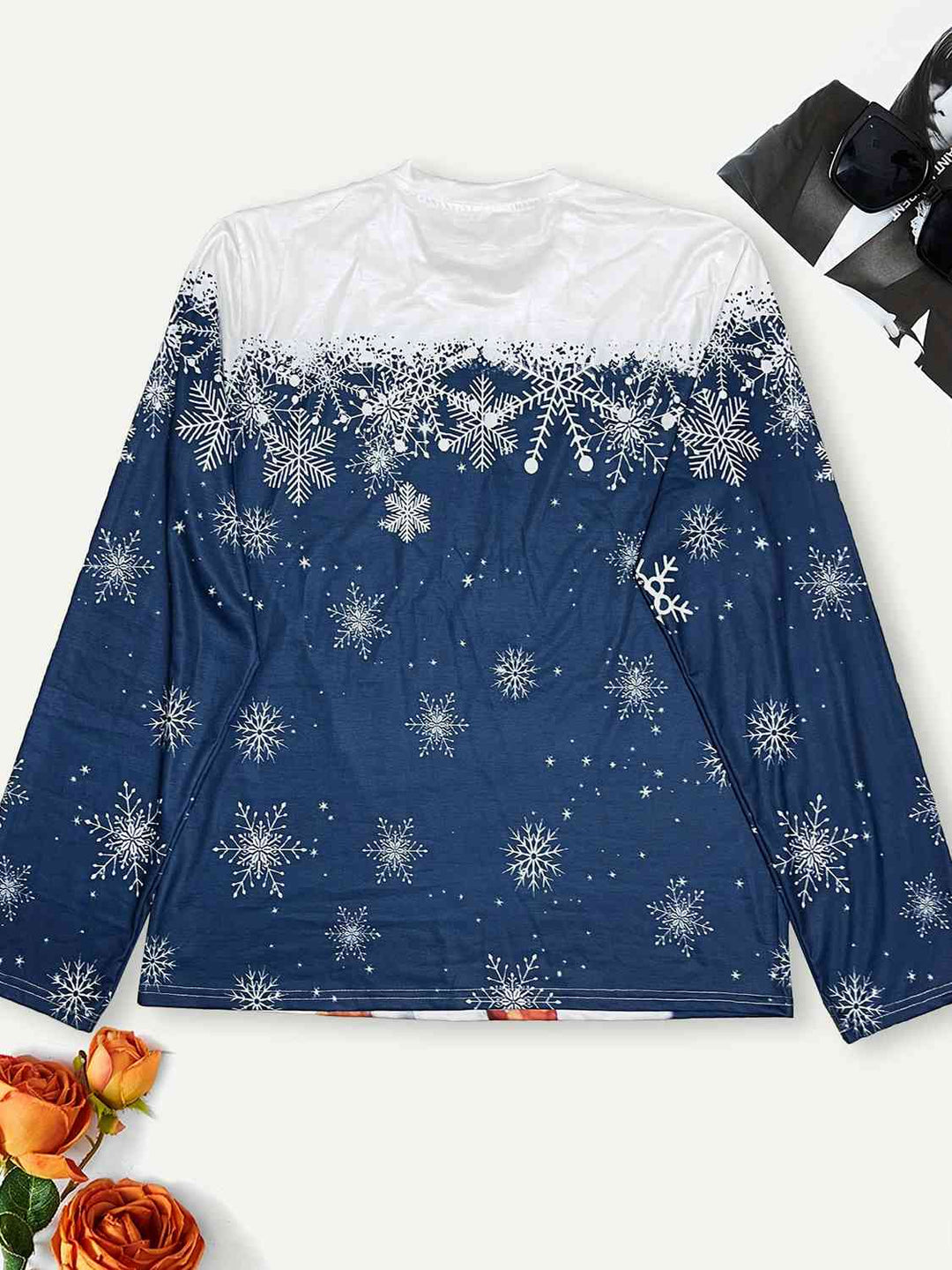 Stilla | Størrelse Snemand & Snefnug Rund Hals T-shirt