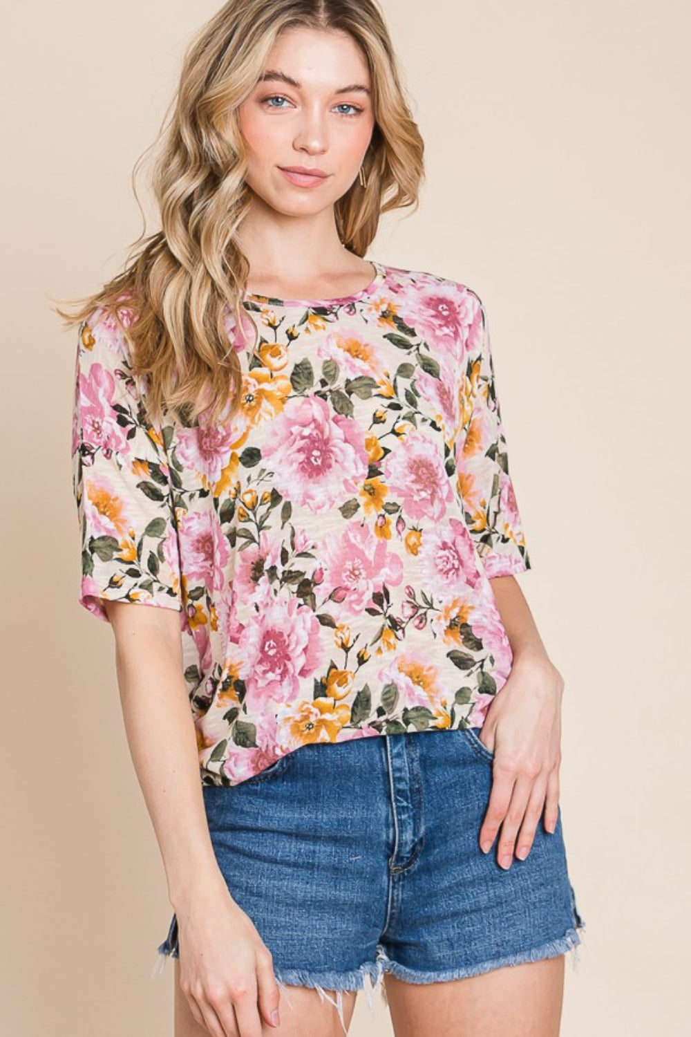 Stilla | Floral Rund Hals T-Shirt