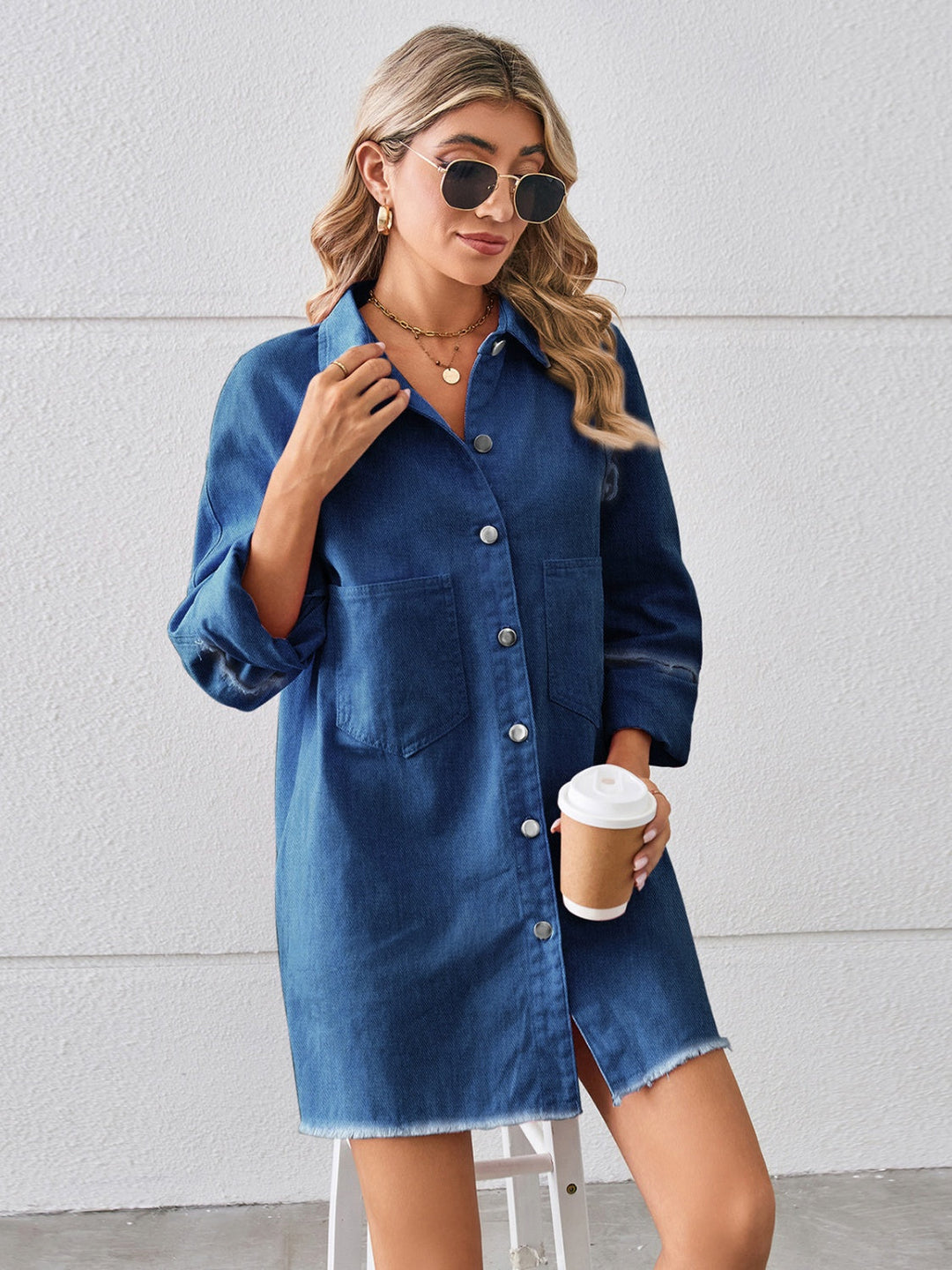 Stilla | Hem Button Up Denim Kjole