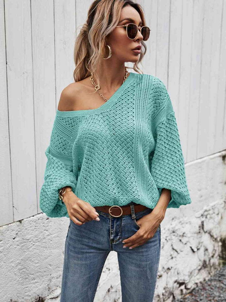 Stilla | Nakke Droppet Skulder Sweater