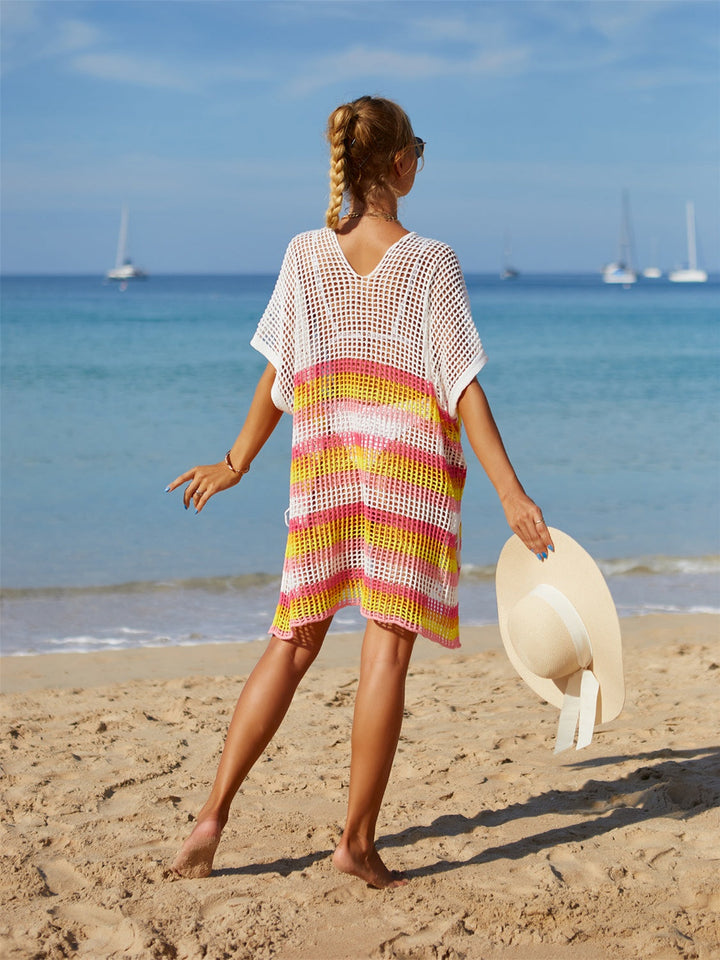 Stilla | Stribet Cover-up Med Frynser