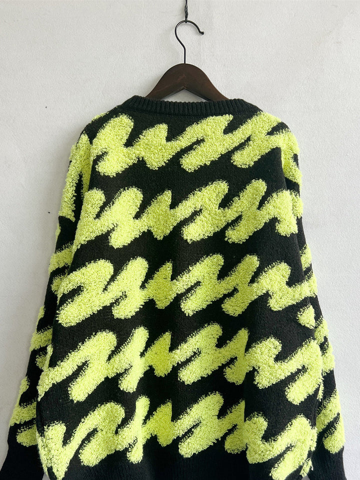 Stilla | Stribet Droppet Skulder Sweater