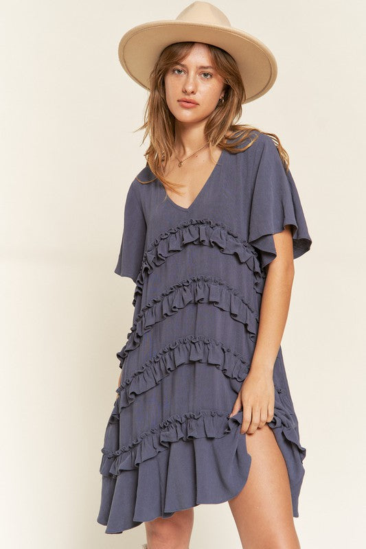 Stilla | Ruffle Mini Kjole