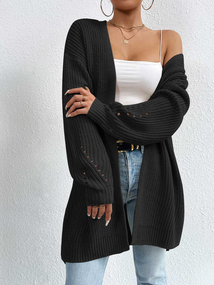 Stilla | Front Dropped Shoulder Slit Cardigan