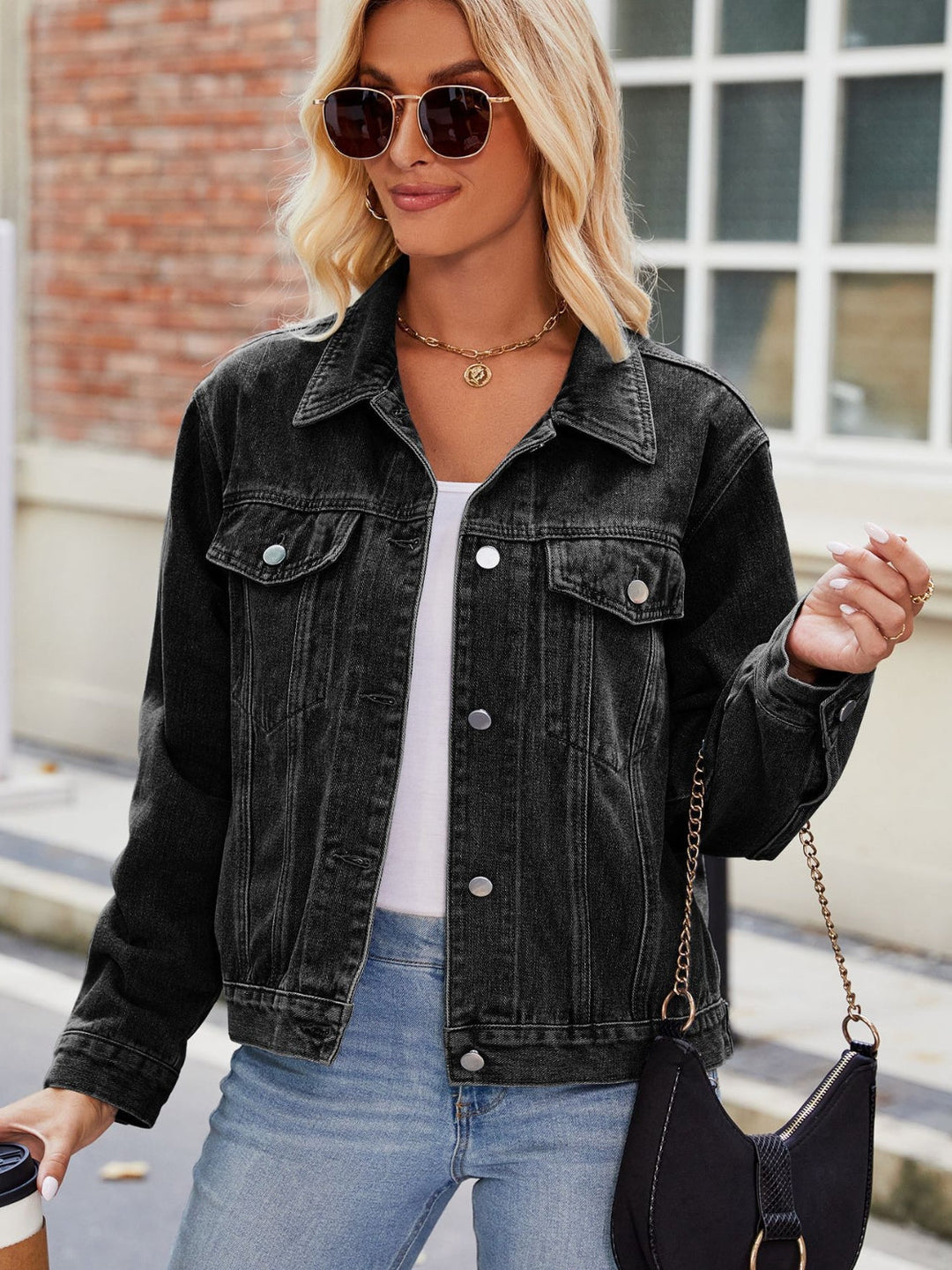 Stilla | Kravehals Denim Jakke