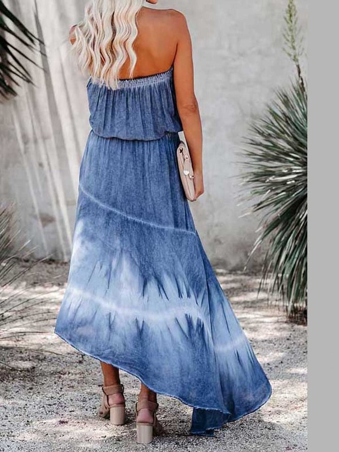Stilla | High-Low Tube Denim Kjole