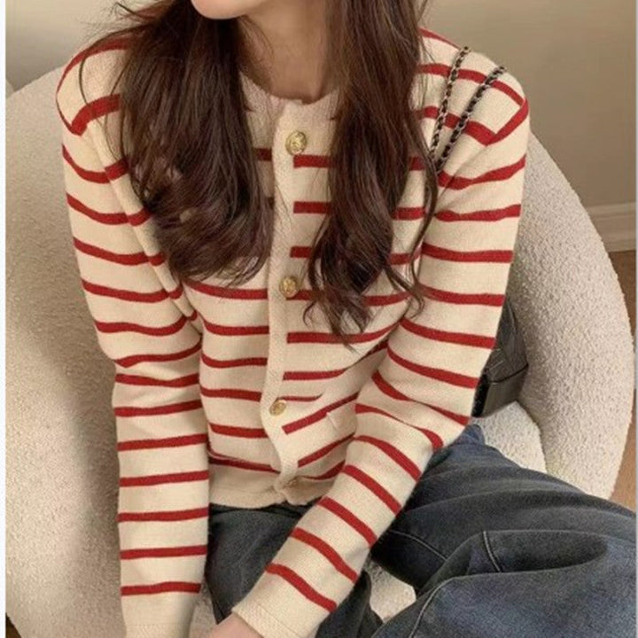 Stilla | Stribet Cardigan med Stil