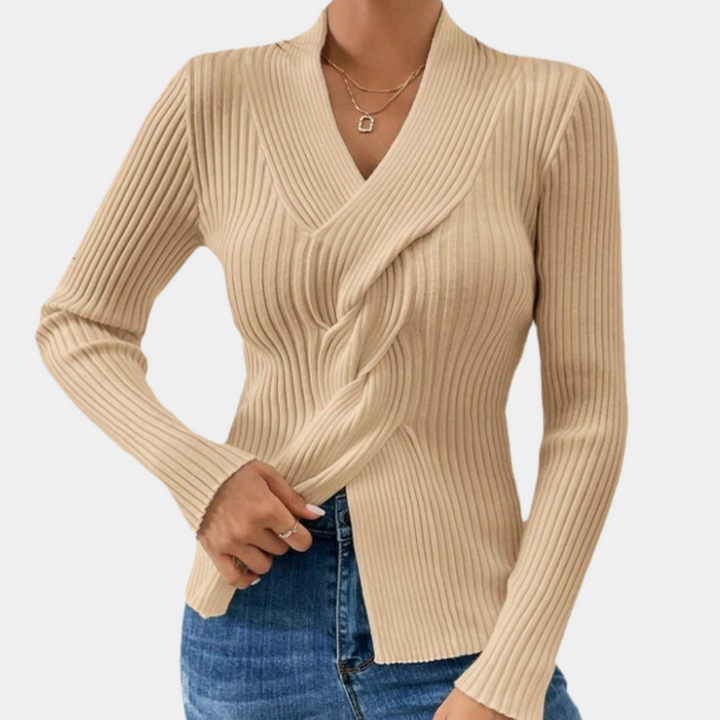 Stilla | Moderne V-Hals Sweater til Kvinder