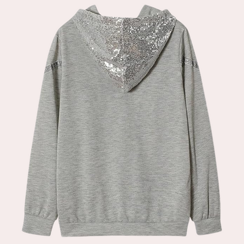 Stilla | Paillet Sweater med Hætte til Damer