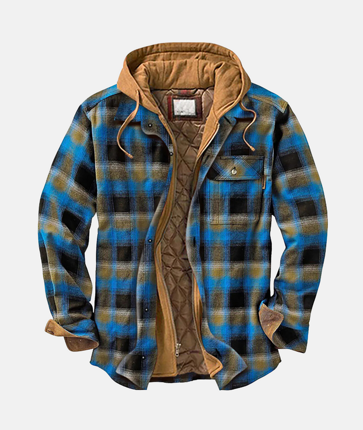 Stilla | Plaid flannel skjorte med hætte til mænd
