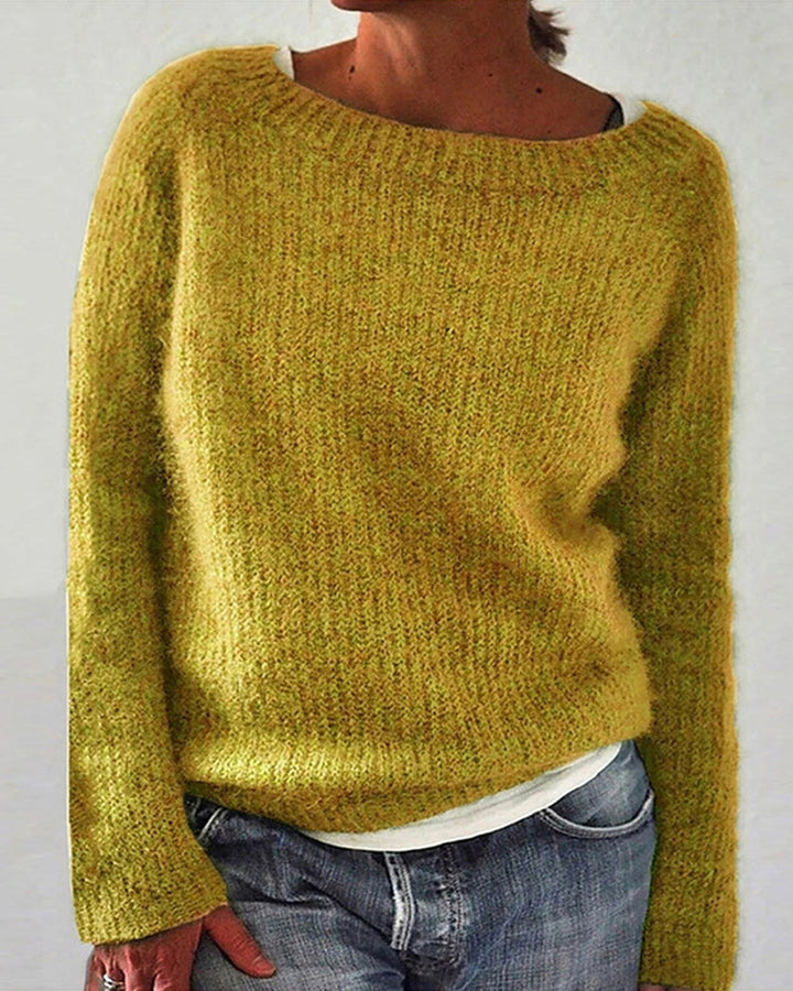 Stilla | Sweater med Rundhalset og Lange Ærmer