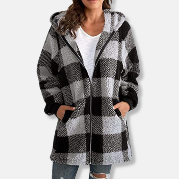 Stilla | Hoodie Oversized Fit Blødt strikkemateriale Lynlås Længere model Casual