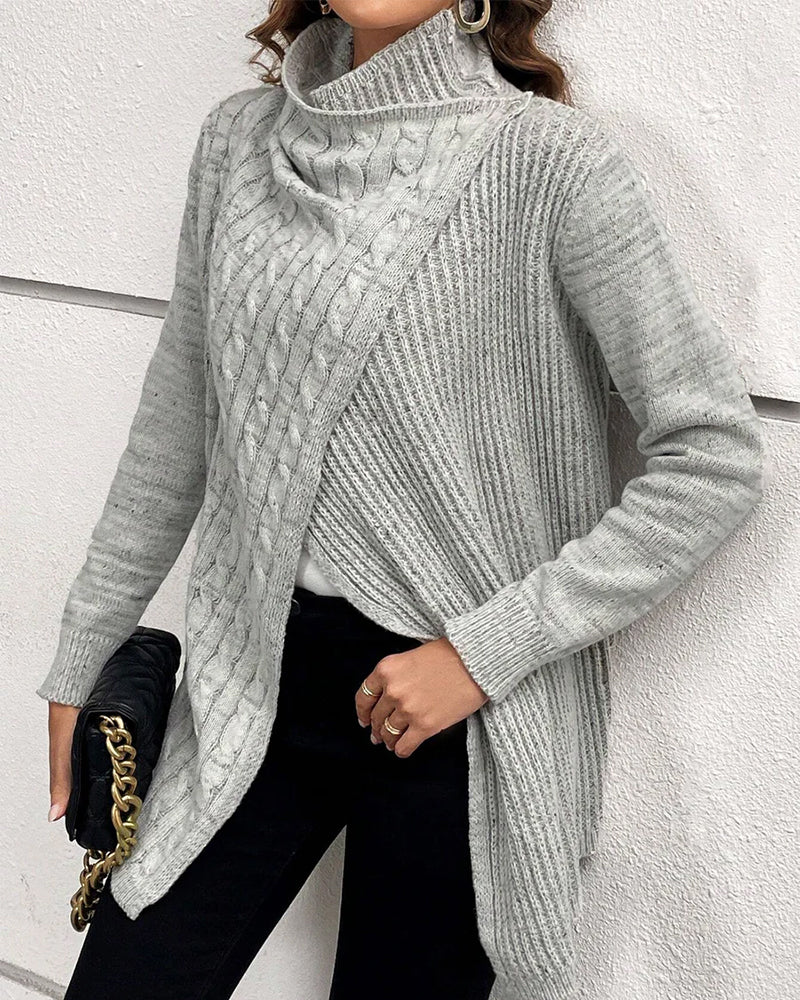 Stilla | Lækker ensfarvet sweater med slids