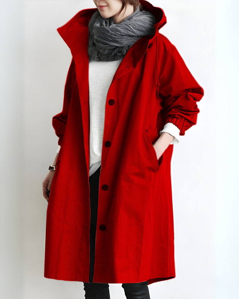 Stilla | Klassisk trenchcoat med hætte