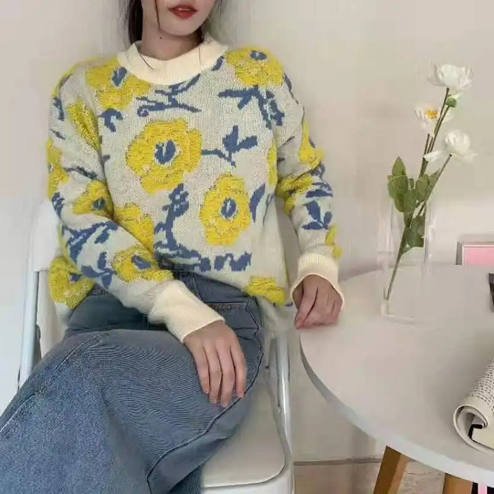 Stilla | Floral Blomst Sweater