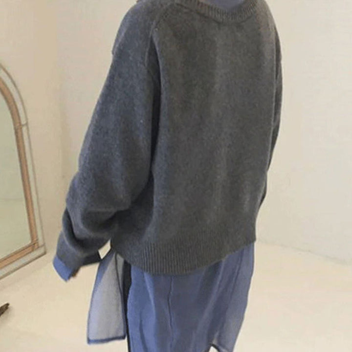 Stilla | Blød Dame Cardigan Med Diagonal Knaplukning
